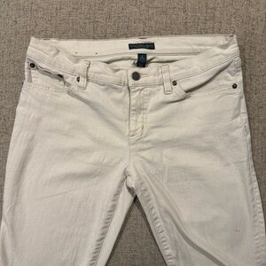 Lauren Ralph Lauren Off-White Cream Straight Leg Jeans | Size 6